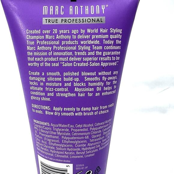 Marc Anthony Bye Bye Frizz Keratin Smoothing Blow Dry Cream 4.7oz - Picture 3 of 3